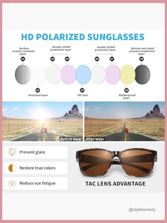 Polarized Fit Over Sunglasses, TR90 Frame, UV400 Protection main image 7